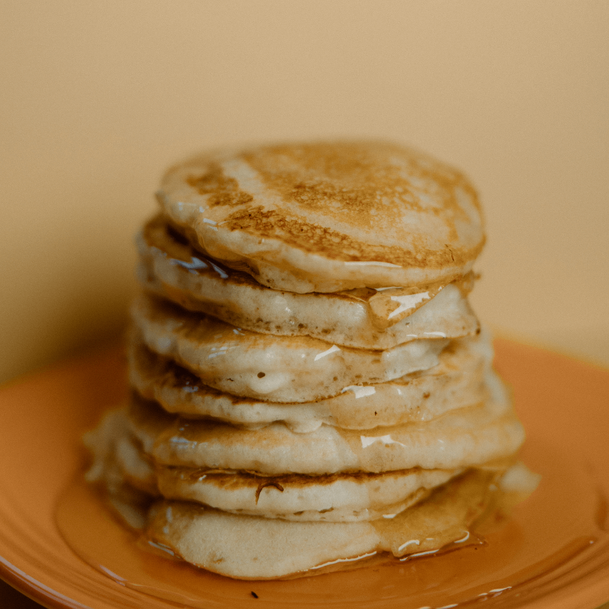 Clover honey drizzled over pancakes.