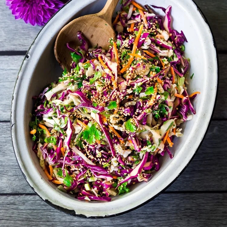 asian slaw in a bowl