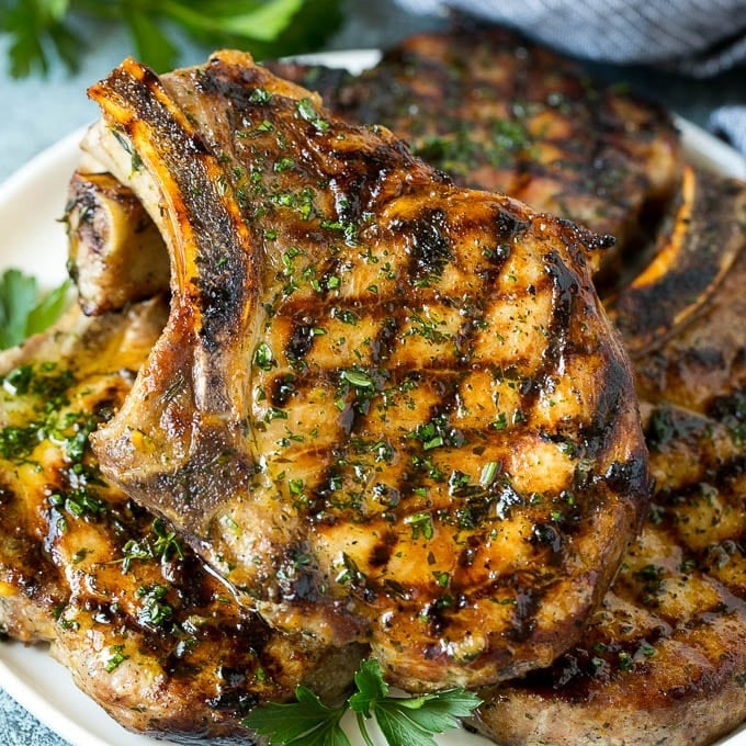 Grilled pork chops